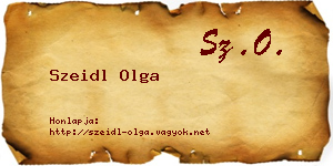 Szeidl Olga névjegykártya